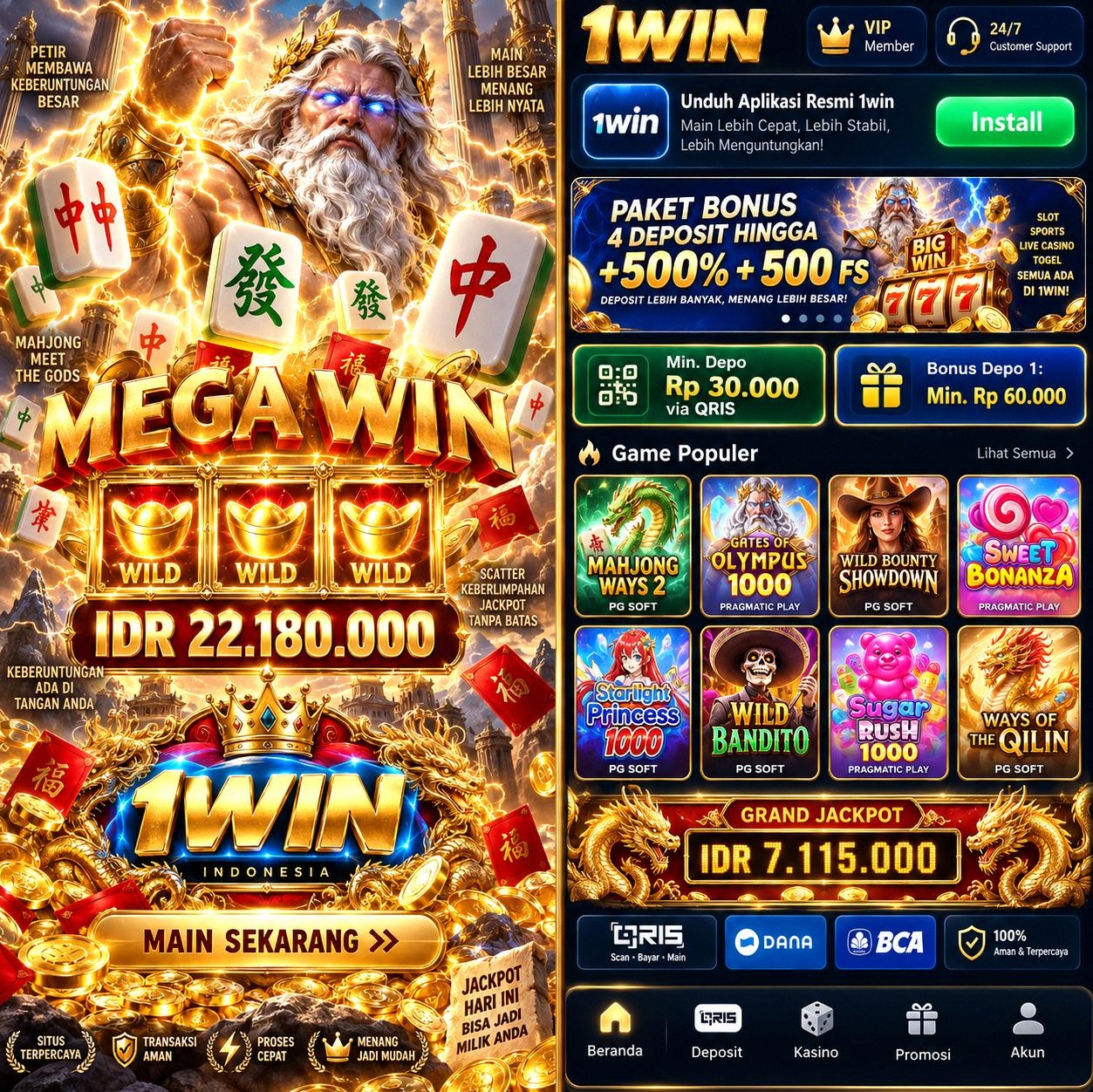 1WIN - 1win Situs Resmi Slot Online dan Pilihan Game PG Soft