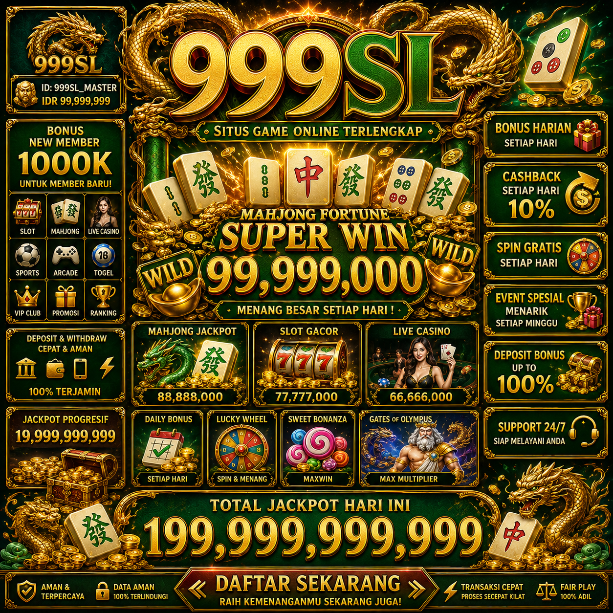 999SL - Platform Game Online dengan Beragam Pilihan Permainan Seru